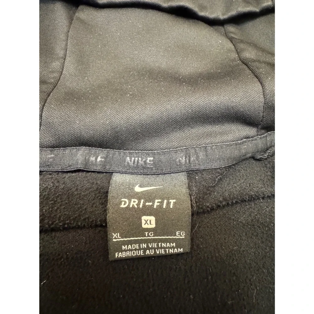 Nike Dri-FIT Mens XL Full Zip Hoodie Black Training Jacket Sweatshirt